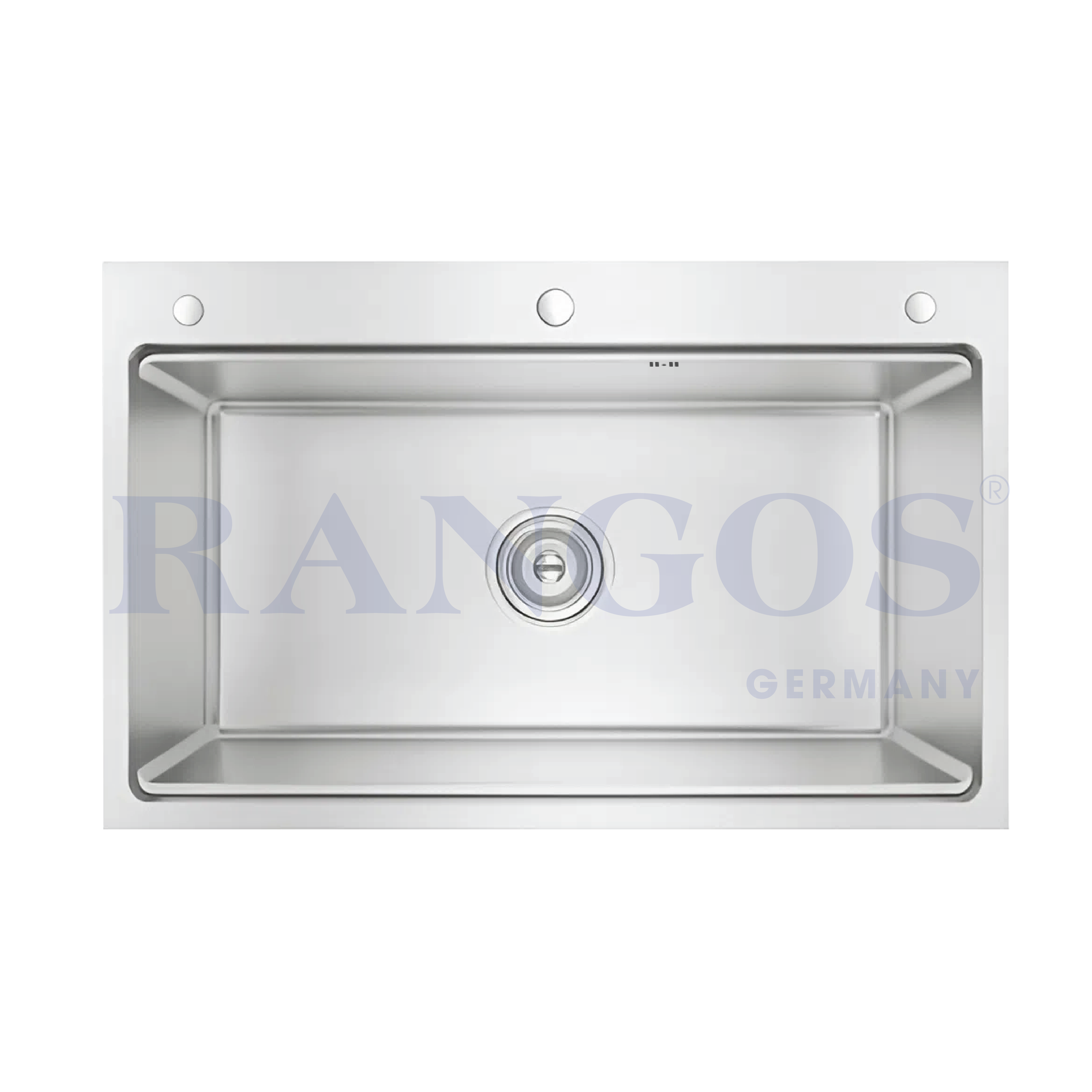 CHẬU RỬA BÁT HANDMADE 1 HỐ LỚN ÂM BÀN CÓ GIẬT CẤP RGS-7848-G1C